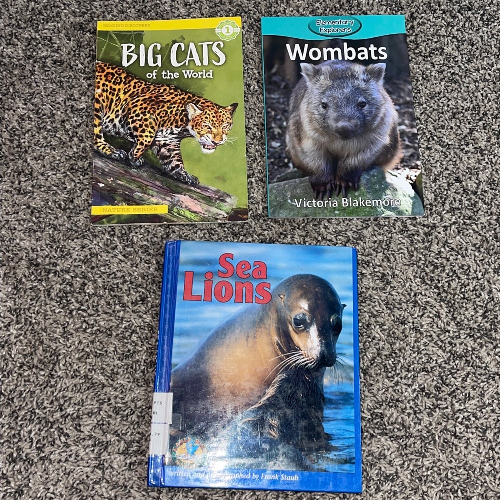 Childrens books animal book bundle 3 books SEE FLAWS